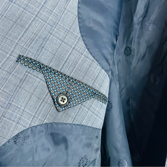 Lauren RL Classic Blue Window Pane Wool Blend Blazer 48R - Picture 5 of 8